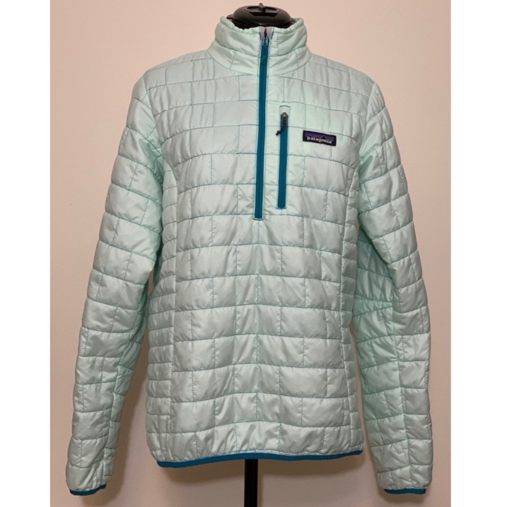 Patagonia Nano-Puff 3/4 Zip Pullover - Arctic Mint